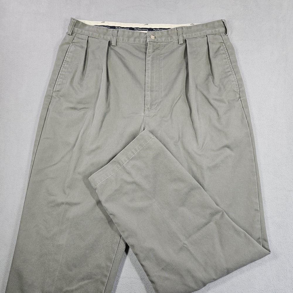 Vintage Polo Ralph Lauren Andrew Chino Pant Mens 38x32 Fits (37x31.5) Pleated